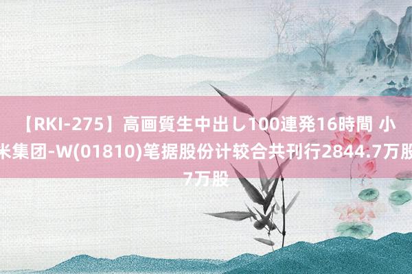 【RKI-275】高画質生中出し100連発16時間 小米集团-W(01810)笔据股份计较合共刊行2844.7万股