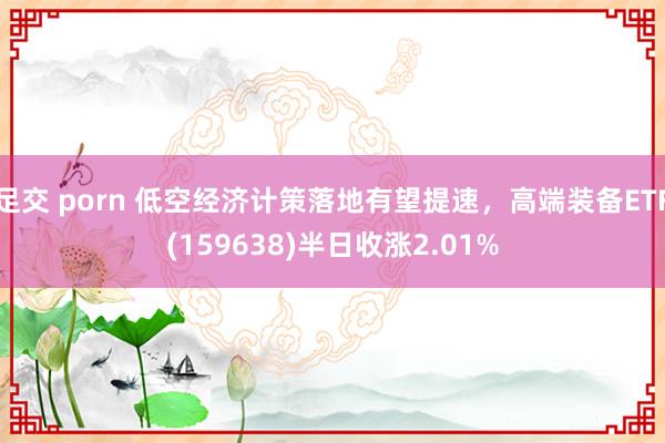 足交 porn 低空经济计策落地有望提速，高端装备ETF(159638)半日收涨2.01%