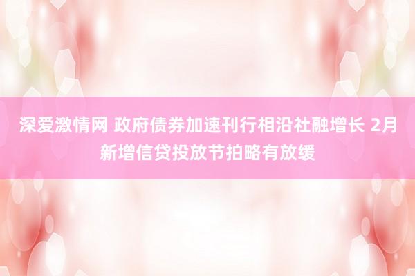 深爱激情网 政府债券加速刊行相沿社融增长 2月新增信贷投放节拍略有放缓